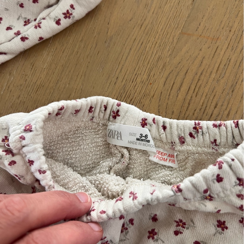 Zara floral matching sweat set in 3-6 months bay girl - Picture 4 of 7